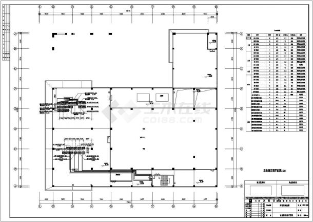 [河北]某商业街整套空调系统设计cad施工方案图（含首层空调平面图）-图一