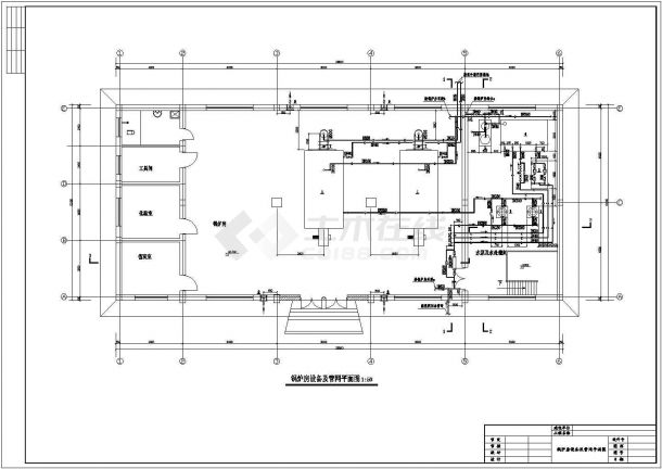 某暖通工程燃气锅炉房设计cad详细施工图纸（含设计说明）-图二