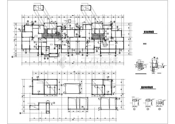 杭州市馨乐花园小区18层剪力墙结构住宅楼全套结构设计CAD图纸-图二