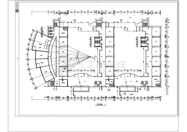 某小学教学楼建筑施工及竣工CAD建筑设计图-图二