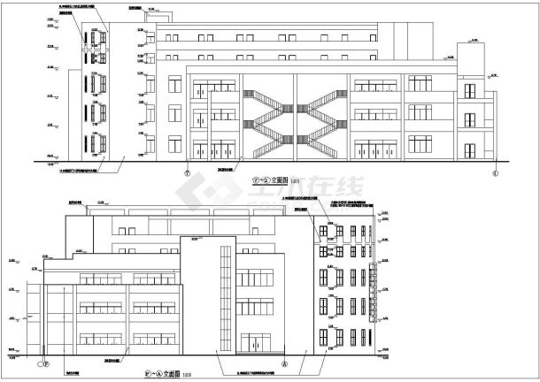 某学校食堂建筑CAD建筑设计施工图-图一