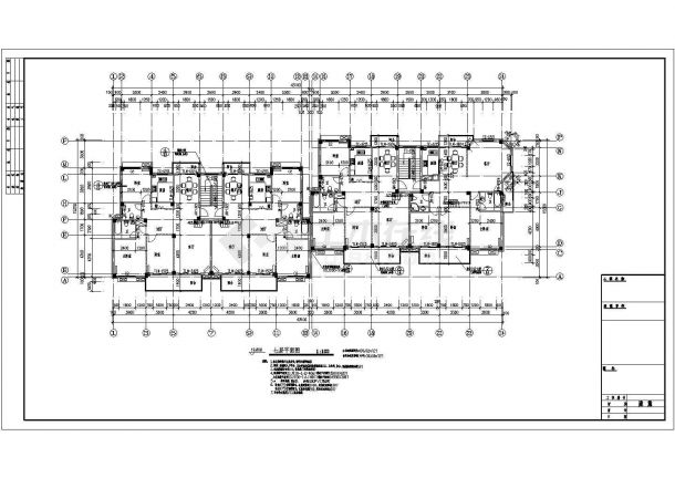 七层4107.7平米住宅建筑施工图-图二