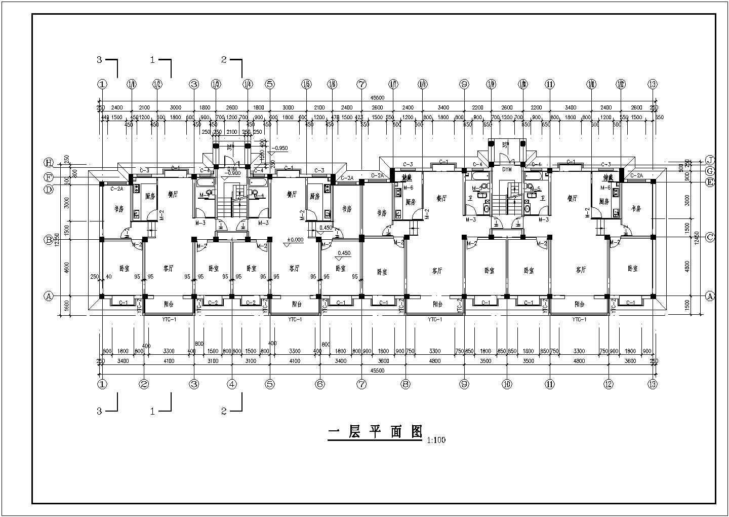 3023平米住宅楼全套建筑施工图