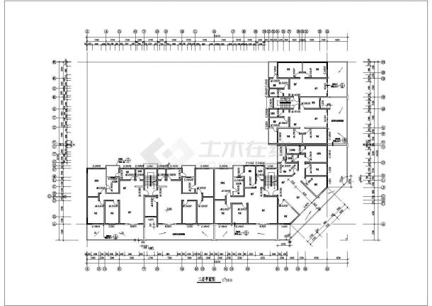 六层混合户型住宅建筑施工图-图一