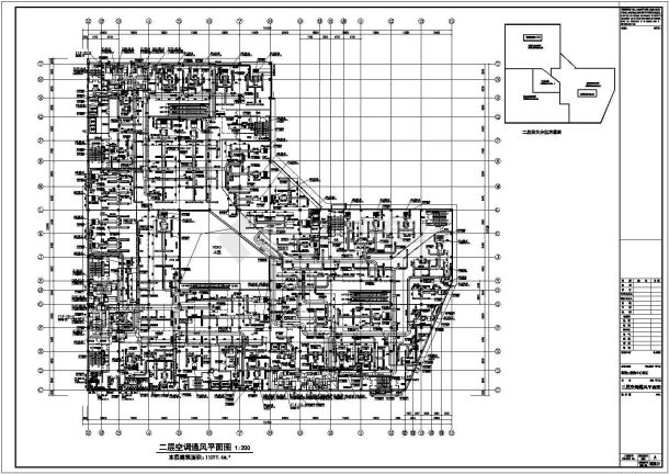 [南京]某地大型购物中心暖通空调设计施工全套cad图-图一