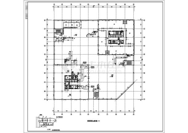 [内蒙古]高层综合楼全套空调采暖通风排烟系统设计施工图（商业 热水风幕 电热风幕）-图一