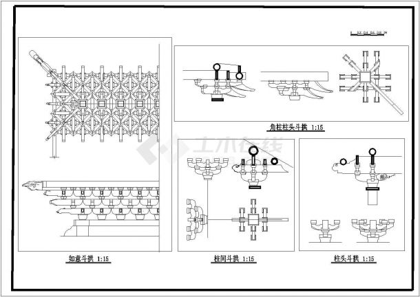 某寺庙古建筑修复设计cad建筑方案图（含设计说明）-图一