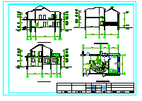 某地二层独栋别墅建筑cad施工图纸（含效果图）