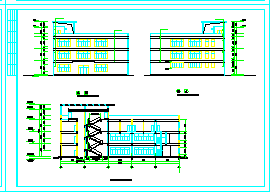 某三层食堂建筑设计cad施工图纸-图二