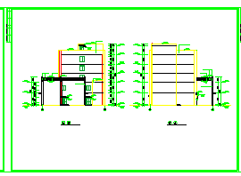 某食堂综合楼建筑结构全套设计cad施工图_图1