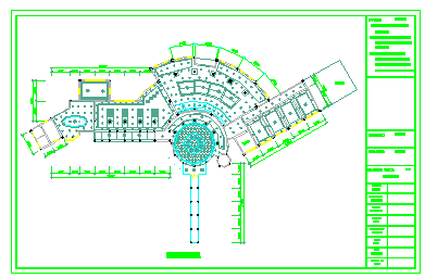 某异形餐厅装修设计cad全套施工图-图一