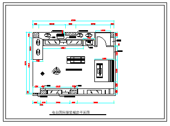 电白国际服装城店装修设计cad施工图纸_图1