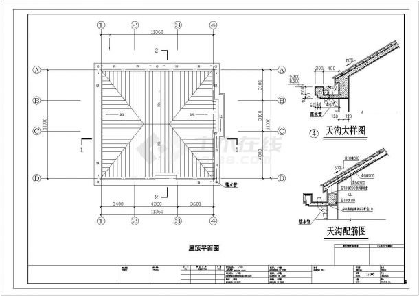 淮北市某小区占地132平米2层砖混结构单体别墅建筑+结构设计CAD图纸-图二