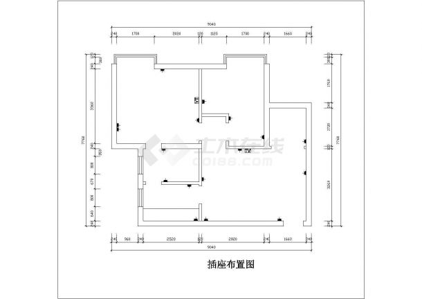 【南京】某地精品单身公寓全套室内装修施工设计图纸-图二