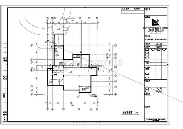 银川市长安新村490平米2层砖混结构独栋乡村别墅平面设计CAD图纸-图一
