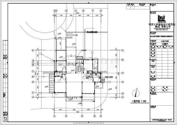 银川市长安新村490平米2层砖混结构独栋乡村别墅平面设计CAD图纸-图二
