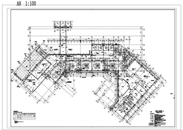 上海某重点大学6800平米5层框架结构教学楼全套建筑设计CAD图纸-图二