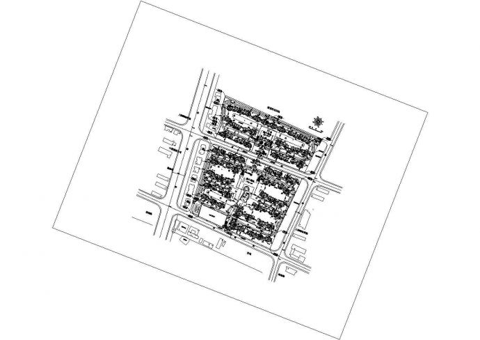经典高档小区规划设计图纸_图1
