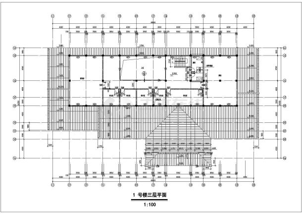 太湖之滨三层仿古别墅设计cad详细建筑施工图-图一