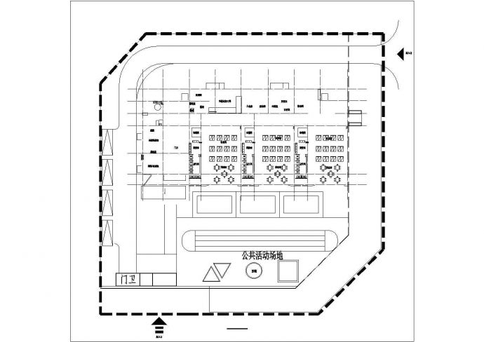 锦州市万福花园小区3层框架结构幼儿园全套建筑设计CAD图纸_图1