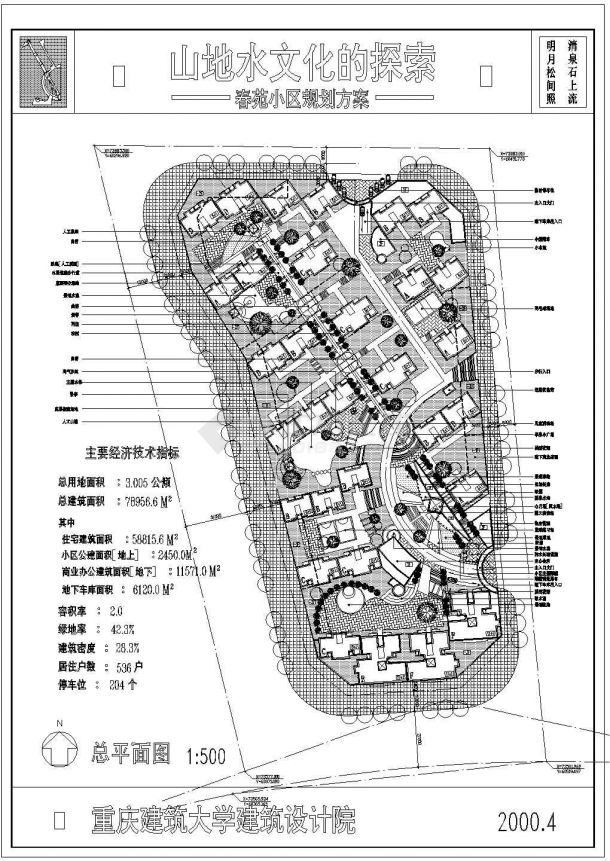 78956.6平米小区规划设计图-图一