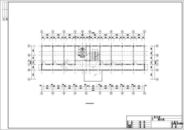 某3层办公楼砖混结构建筑设计施工CAD图纸-图二