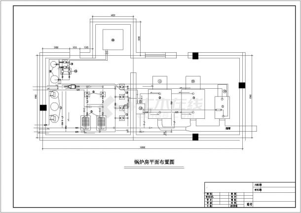 某小区燃气锅炉房改造工程设计施工CAD图纸-图一