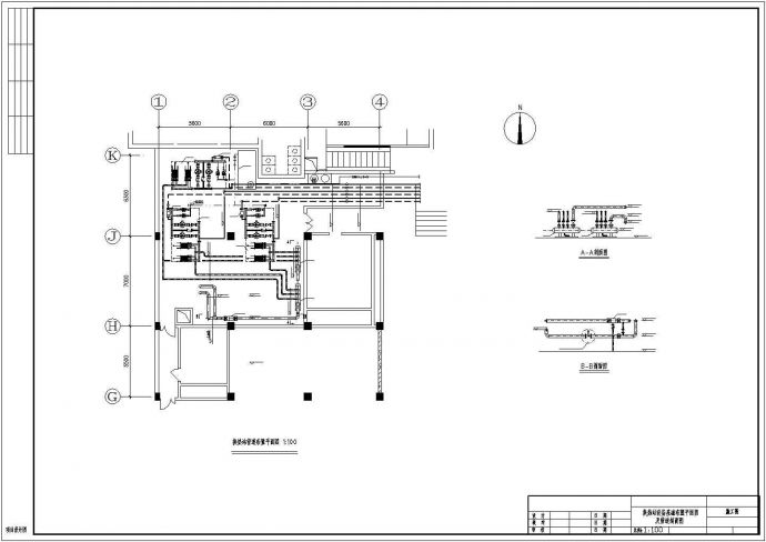 某换热站旧城改造工程设计施工CAD图纸_图1