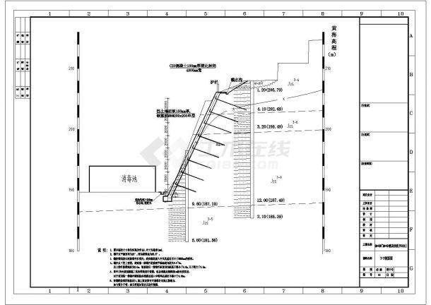 某地水厂高切坡防护工程CAD规划参考图-图一