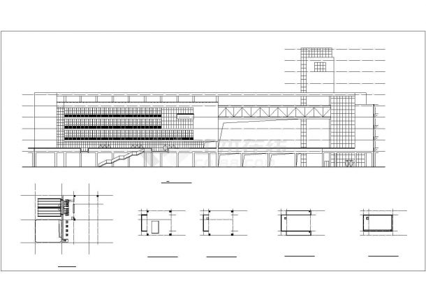 北京市顺义区某大学5层框架结构科学实验楼全套建筑设计CAD图纸-图一