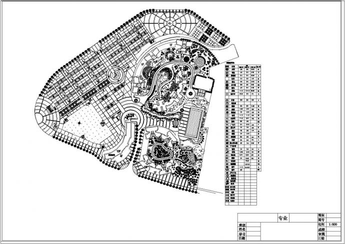 某大型多层住宅楼小区规划设计cad总平面施工图_图1