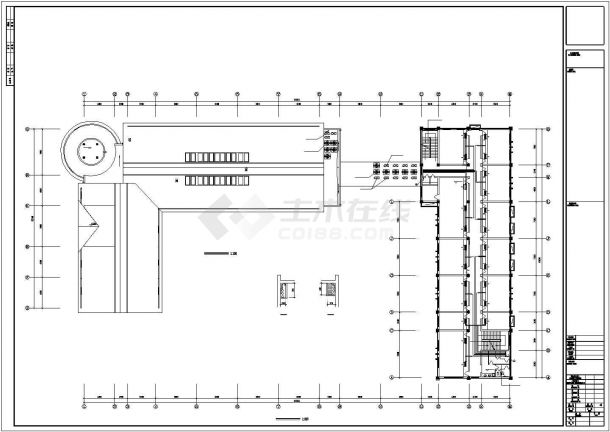 某邮政大楼空调管网系统设计施工CAD图纸-图一