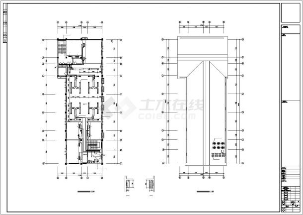 某邮政大楼空调管网系统设计施工CAD图纸-图二