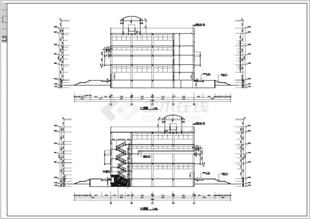 大型博物馆建筑规划CAD平面参考图-图二