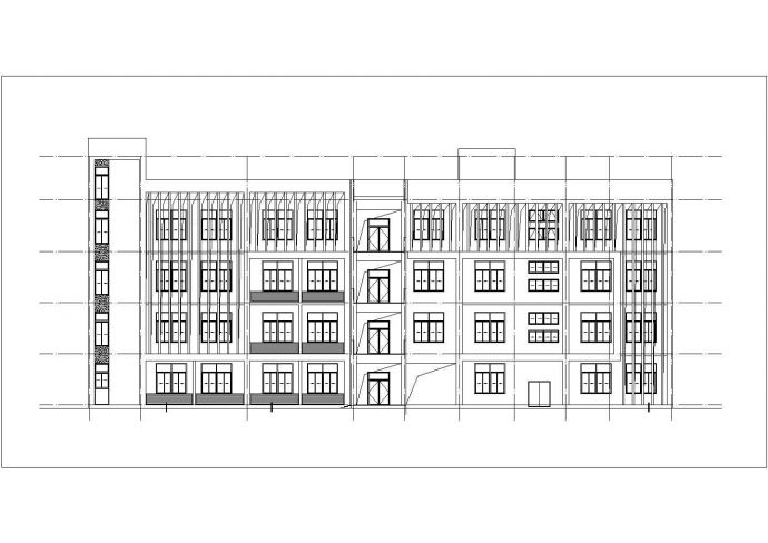 沈阳市某职业技术学院1.1万平米4层框架结构教学楼建筑设计CAD图纸_图1