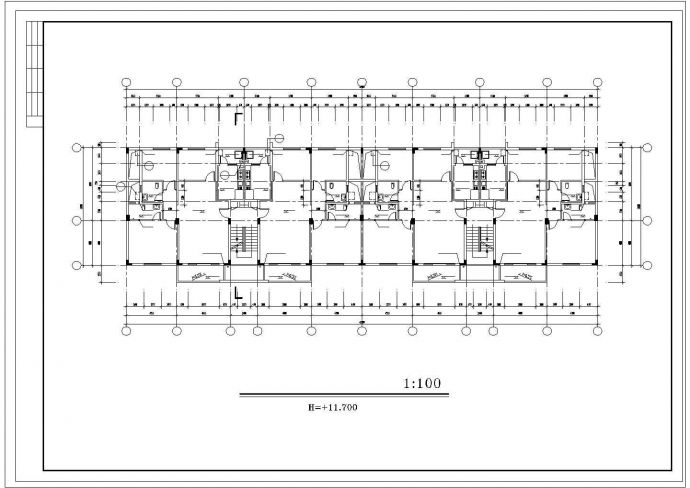 某六层框架结构大学生宿舍公寓设计cad全套建筑施工图（含设计说明）_图1