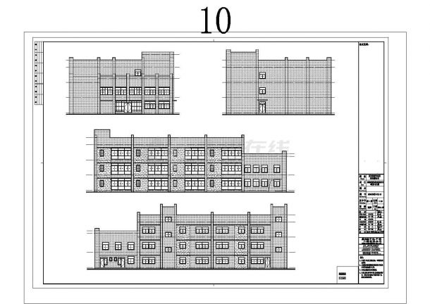 重庆市某现代化社区2800平米3层框架结构幼儿园全套建筑设计CAD图纸-图二