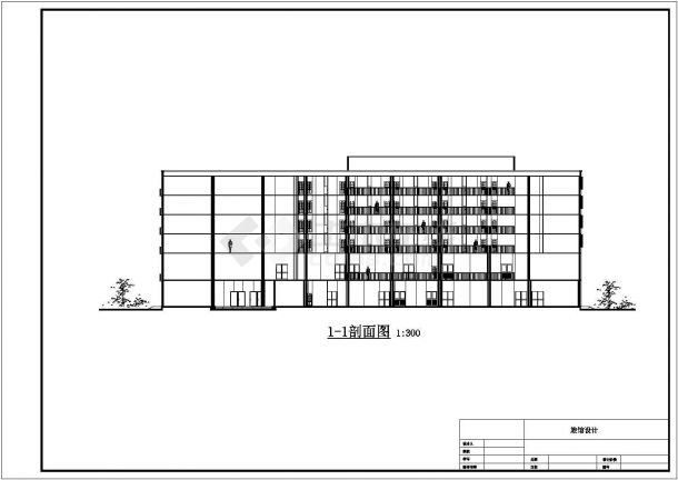 西安市灞桥区某7层框架结构商务连锁酒店建筑设计CAD图纸（含总图）-图二
