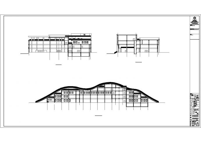 临江市体育馆1.4万平米4层框架结构健身中心全套建筑设计CAD图纸_图1