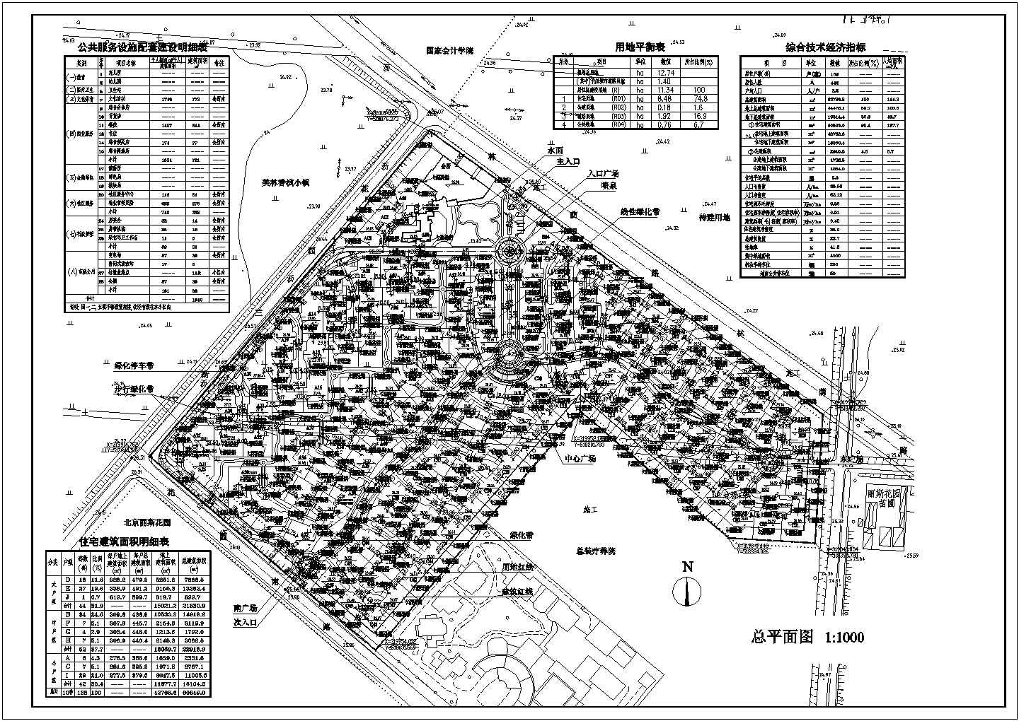 12.74Ha广场规划设计施工图