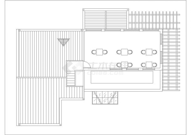 厦门市某民宿度假村2层砖混结构休闲咖啡店建筑设计CAD图纸-图一