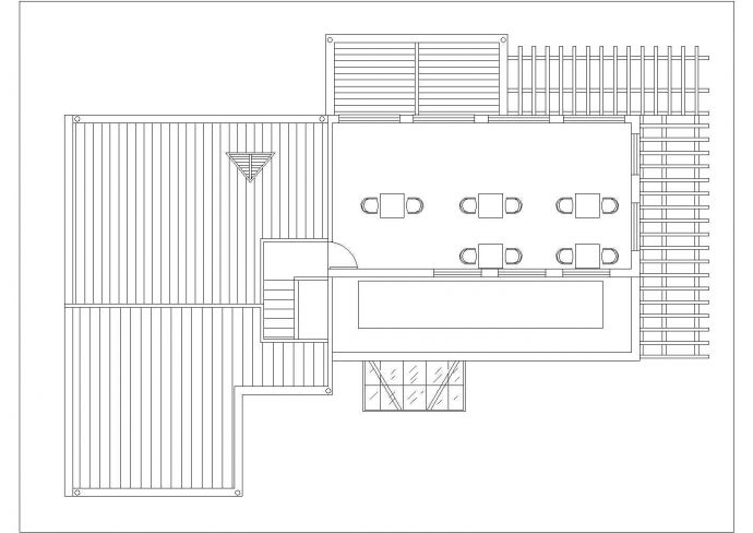厦门市某民宿度假村2层砖混结构休闲咖啡店建筑设计CAD图纸_图1
