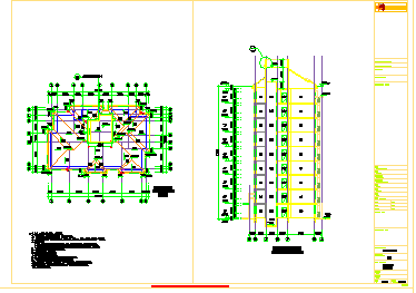 精品小高层建筑施工图纸-图一