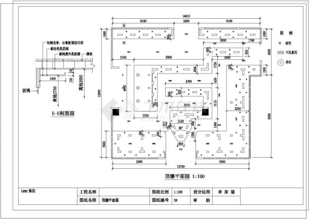 大型实木门专卖店室内设计CAD图-图二