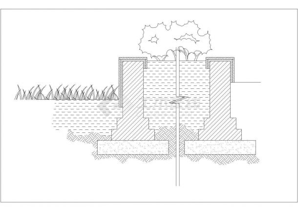 西安市引镇中心广场景观工程设计cad全套施工图纸-图二
