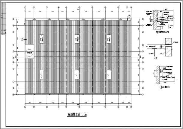 西安市某高校内部3500平米2层框架结构洗浴中心建筑设计CAD图纸-图一