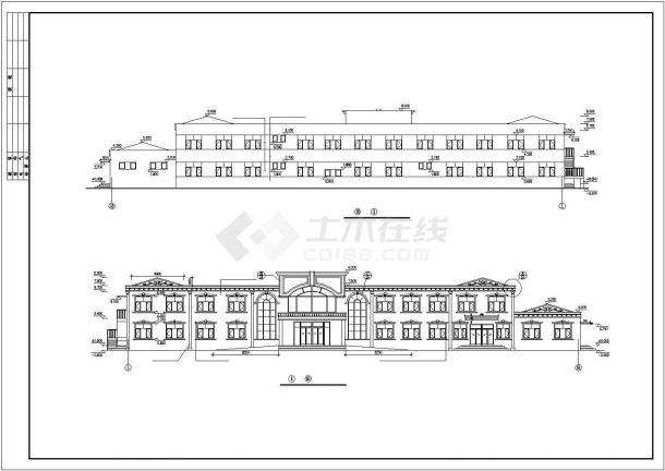 上海市某医药馆1680平米2层砖混结构药浴中心建筑设计CAD图纸-图二