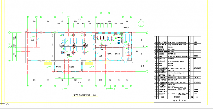 某地锅炉房系统及平面图CAD图纸_图1