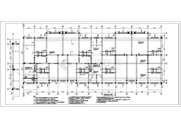 欧式住宅楼底框结构建筑CAD图-图二
