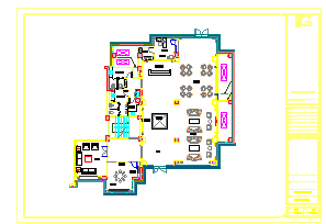 临平玉园销售展厅装修设计cad施工图含效果图-图二